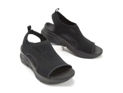 Sandalias de playa negras para mujer con suela gruesa, talla 36.