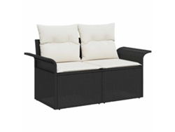 Maison Exclusive - Conjunto De Sofá De Jardín 10 Pcs Negro Rattan De Poliéster