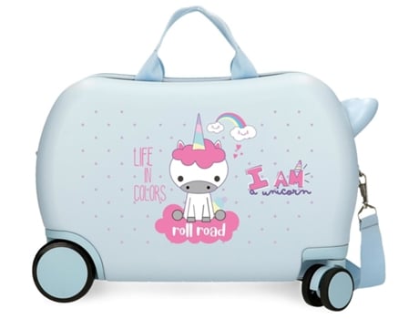 ROLL ROAD Maleta Correpasillos ABS Rígida I Am Unicorn Azul