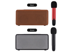 Máquina De Karaokê Portátil Com Alto-falantes Bt Wireless 2x5w E Microfone Uhf Sem Fio Para Casa E Exterior