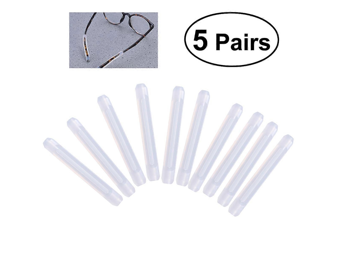 Ganchos de silicona para gafas, ajuste cómodo, 15 pares, color blanco Rosewell
