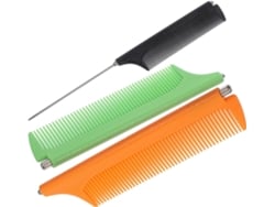 Conjunto De 3 Pentes Extensíveis Com Ponta Fina Para Penteados Em Casa E No Salão.