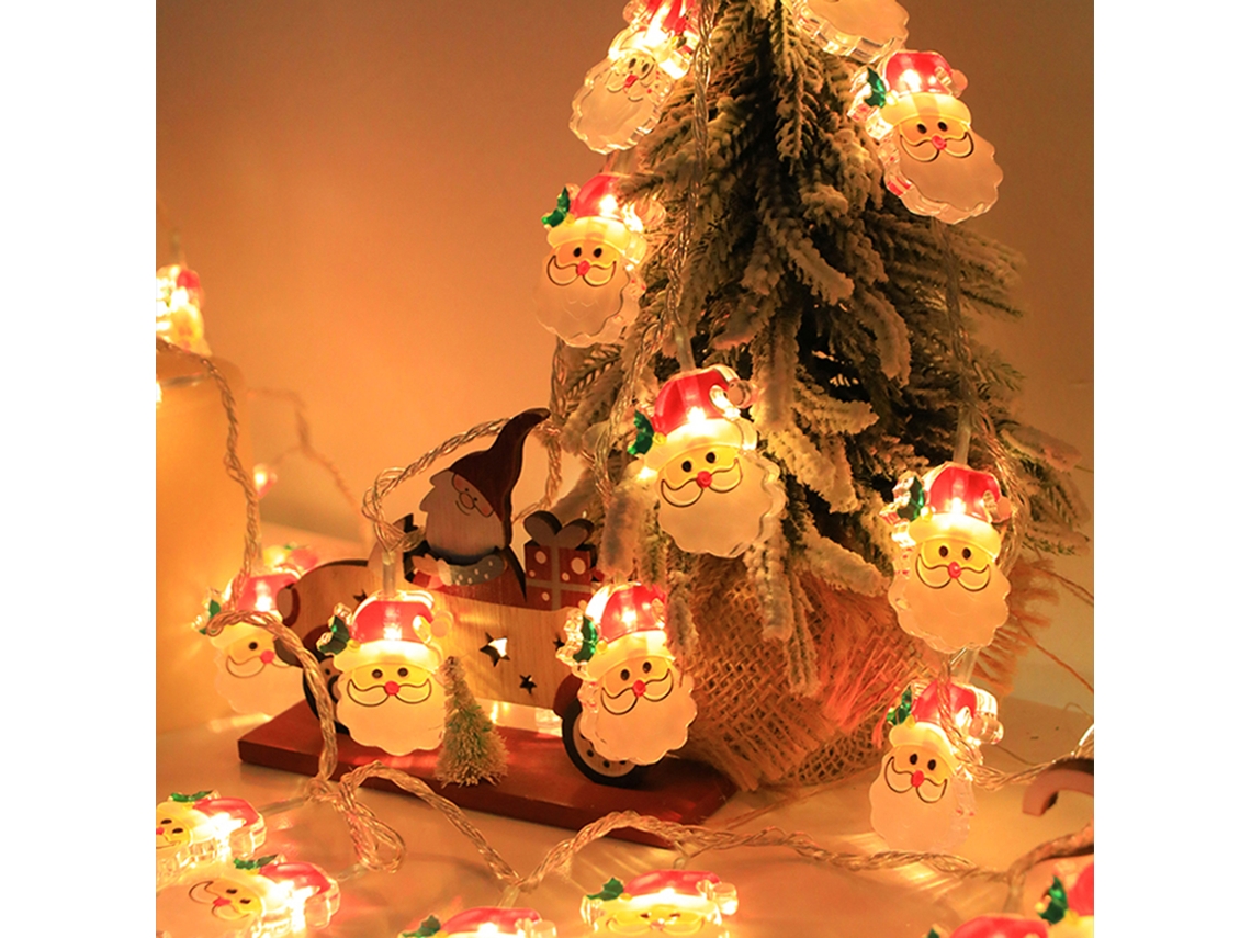 2026-luces Led Navideñas Cuerda De Luz Blanca Caliente Con Muñeco De Nieve Santa Para Decoración De Árbol, Ventana Y Fiestas