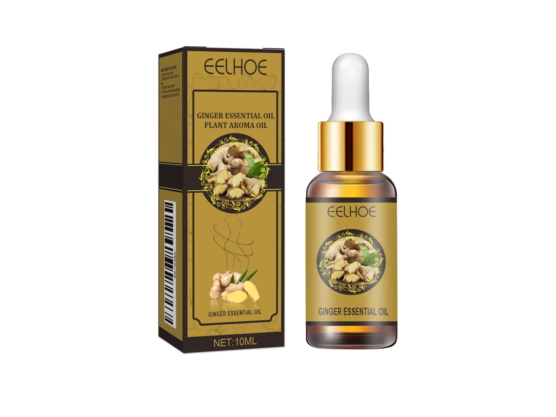 Aceite esencial de jengibre natural puro para masajes de aromaterapia.