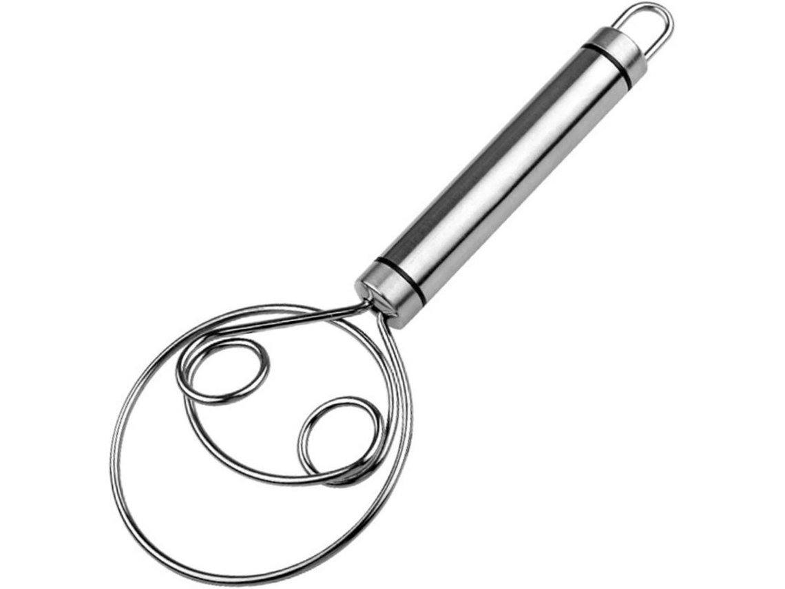 Batidor de varillas Rebe de acero inoxidable de 22 cm para mezclar masas, una herramienta esencial para la cocina y la repostería.