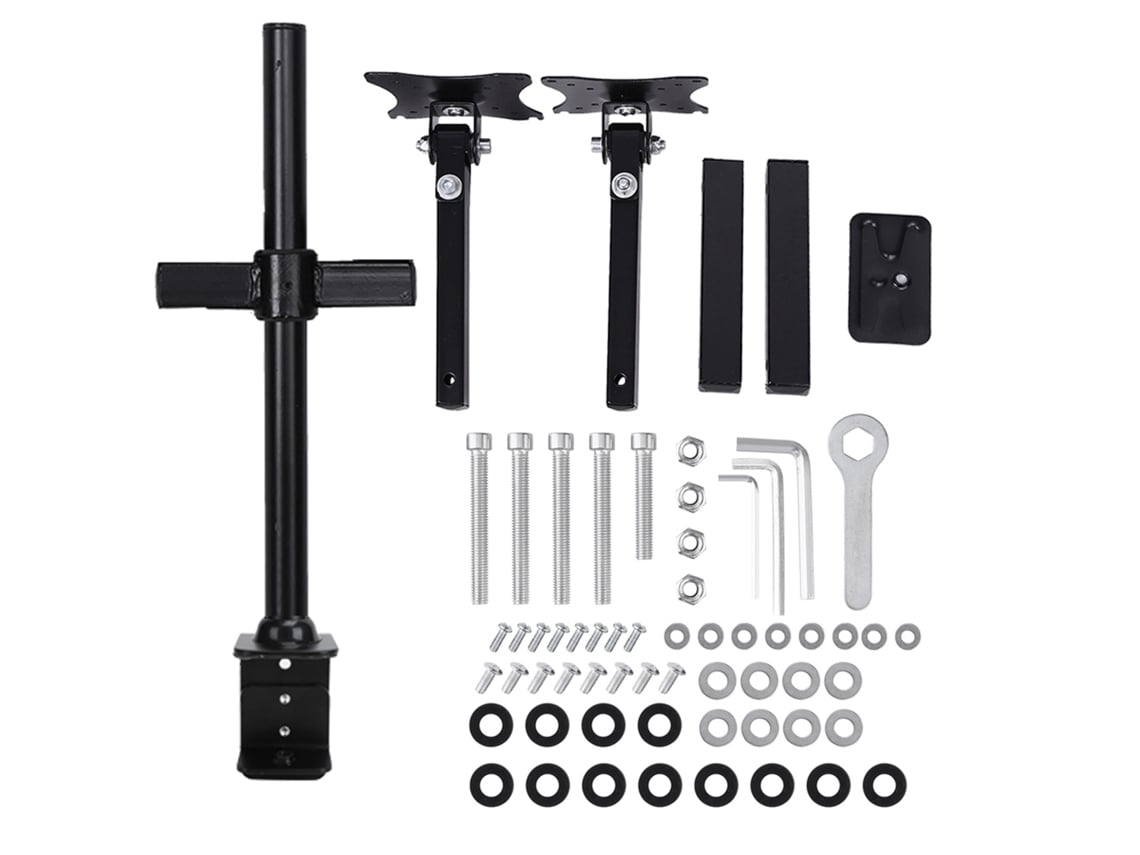 Soporte De Monitor Dual De Escritorio De Shanghai, Brazo Telescópico Con Rotación De 360°, Para Monitores De 13-27 Pulgadas