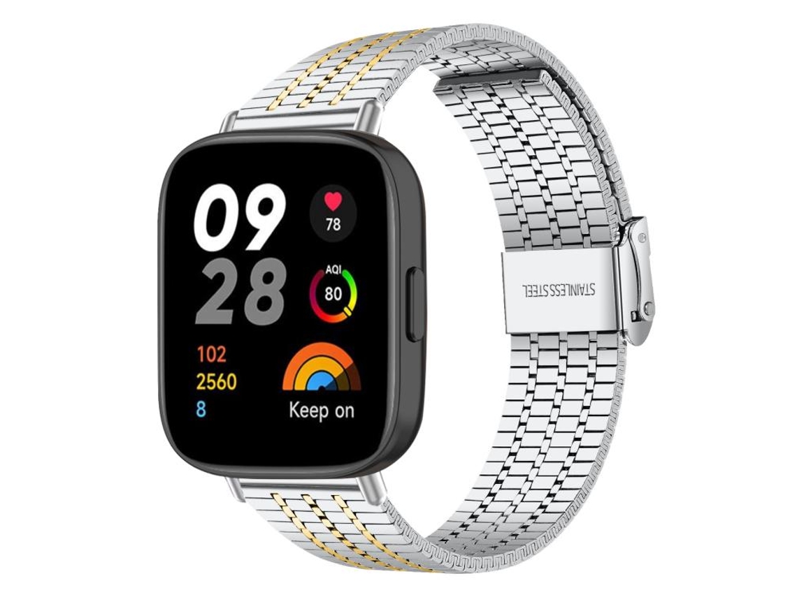Pulsera para Redmi Watch 3 - Acero inoxidable - Hebilla de siete cuentas