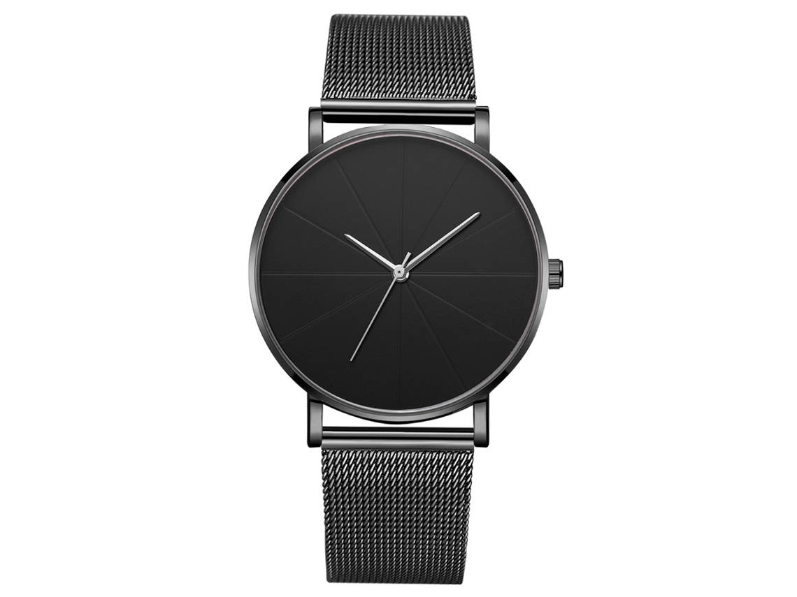 Reloj De Cuarzo De Moda Con Correa De Aleación Y Dial Redondo 01
