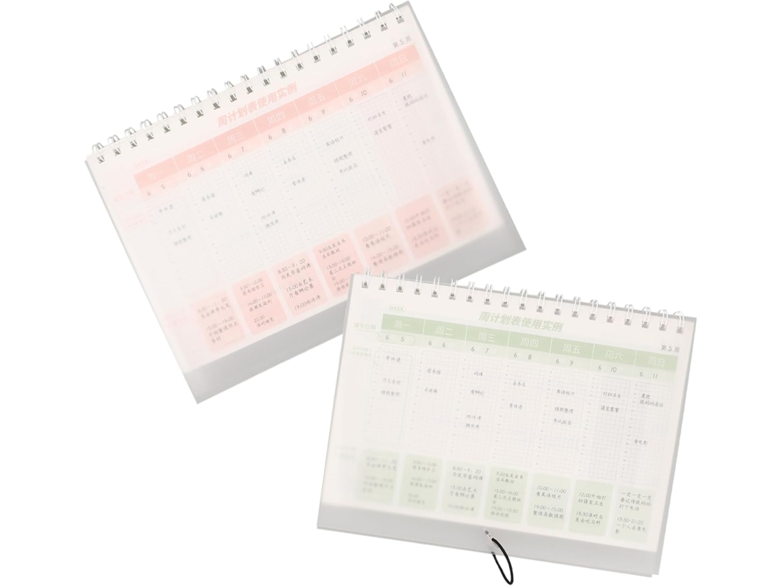 Agenda Semanal De 2 Piezas Con Calendario De Tareas Y Lista De Actividades Para Estudiantes