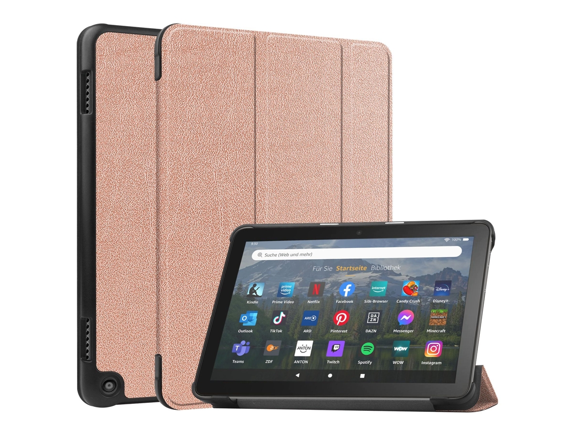 Funda para Amazon Fire HD 8/Fire HD 8 Plus 2022, color oro rosa