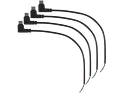 Jortmrd Cable Usb-c Desnudo, 90â°, 0.25m, Pvc Negro.