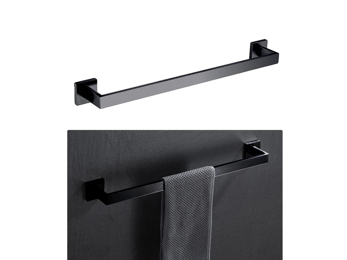Juego de accesorios de baño, acero inoxidable, barra de toalla negra, 001fb OEM