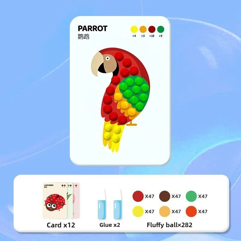 Juguete infantil para armar y pintar bolas de peluche MDUG (1 juego)