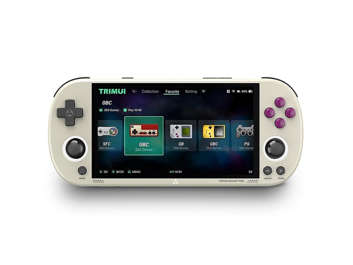 Consola De Juegos Portátil Smart Pro De Código Abierto, Retro Arcade Hd, Pantalla Ips De 4,96 Pulgadas, Sistema Linux (gris)
