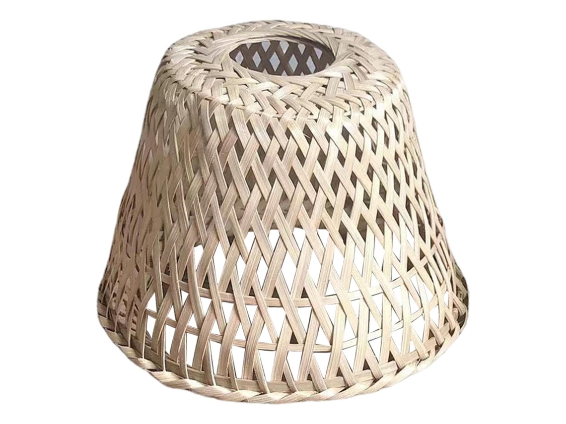 Lámpara colgante de bambú para techo, 13 cm x 17 cm slowmoose