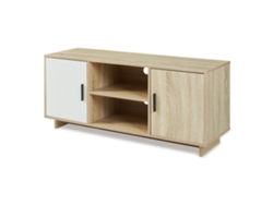 Armário para TV Kenta 2 Portas 120x39x52 cm, Carvalho Sonoma/Branco