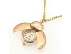 Reloj de bolsillo GOKOCO Ladybug 2025 con movimiento de cuarzo, para estudiantes, con llavero.