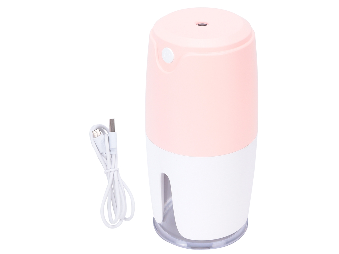 Humidificador Usb De Gran Capacidad Silencioso Pequeño Atomizador Aromaterapia Para Coche Escritorio Dormitorio Oficina (rosa Blanco)
