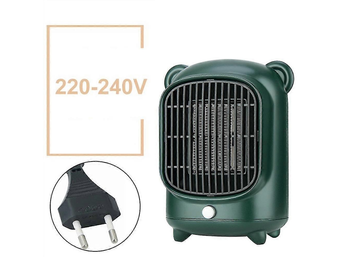 Calentador de dibujos animados, mini calentador de mesa, ventilador de calefacción, calentador eléctrico doméstico Chennnls negro