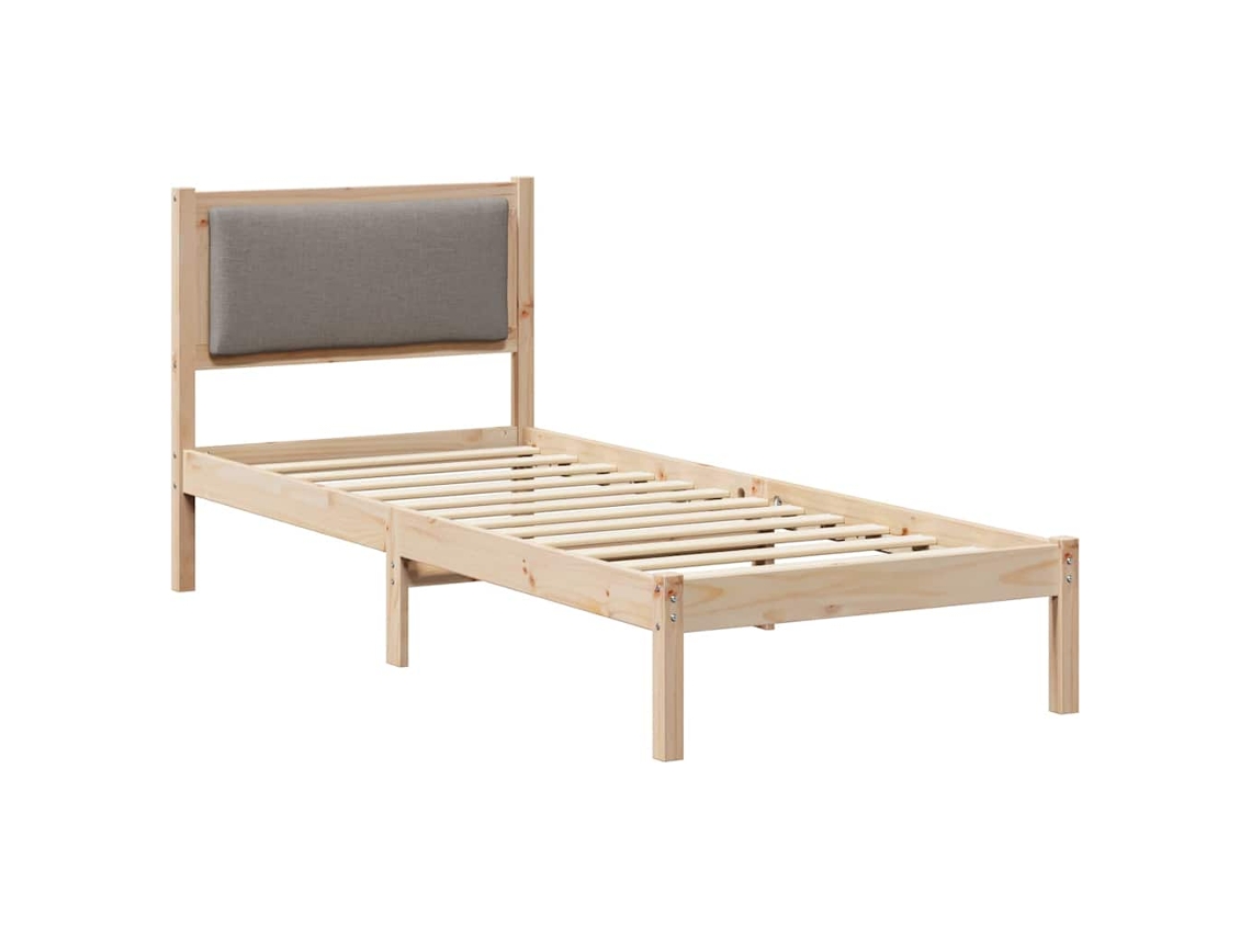 Maison Exclusive - Estructura De Cama Taupé 80 X 200 Cm Madera De Pino Macizo