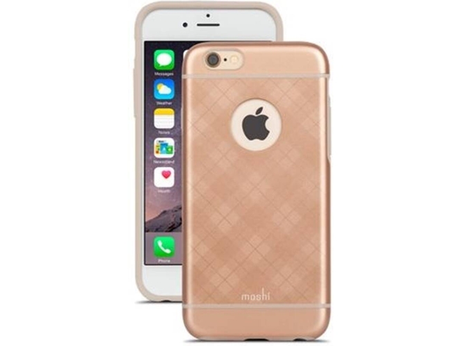 Funda iPhone 6, 6s, 7, 8 MOSHI iGlaze Tartan Dorado