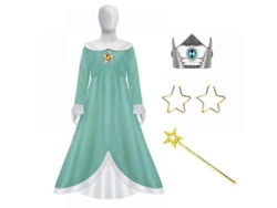 Disfraz De La Princesa Peach, Vestido De Daisy Rosalina Para Niñas Con Accesorios De Cosplay