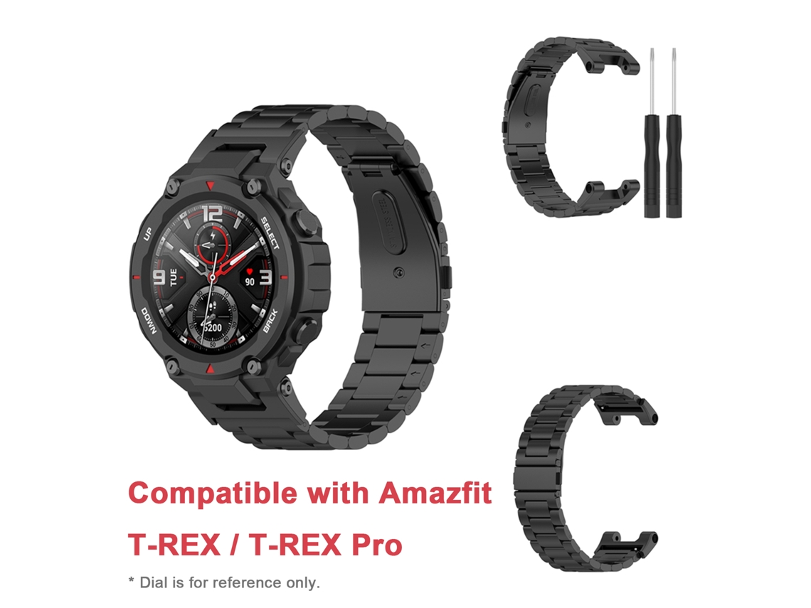 Cinto De Relógio De Aço Inoxidável Compatível Com Huami Amazfit T-rex T-rex Pro Bracelete De Substituição