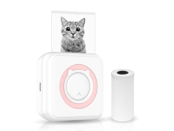 Impresora Térmica De Bolsillo Para Adhesivos De Notas Fotográficas Con 1 Rollo De Papel Térmico 5730 Mm SIURN