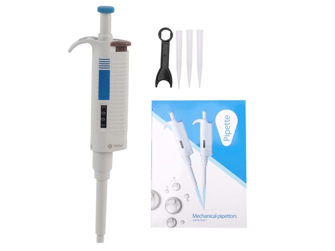 Pipeta Manual U1000 Ajustável 100 1000μl com Display Digital Esterilizável Autoclave S/MARCA