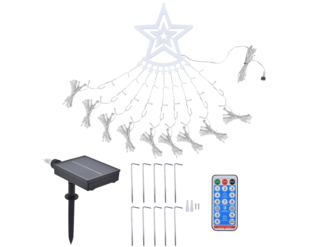 Luz Solar Led Estrela Natal Festa LAXISCREED