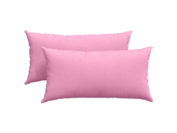 Cojines De Sofá 2 Uds Rosa 80 X 40 Cm Tela