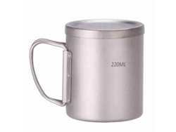 Vaso De Titanio De Doble Pared De 220 Ml/330 Ml/450 Ml/550 Ml Para El Hogar, La Oficina, Acampadas, Senderismo Y Picnics.