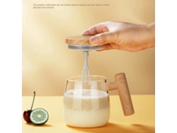 Vaso Mezclador Automático De 400 Ml, Fabricado En Vidrio De Borosilicato De Alta Densidad, Ideal Para Café Y Leche. Portátil, Recargable Y C