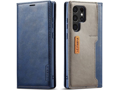 Funda Samsung Galaxy S22 Ultra HFS-HOUSE Cartera Tarjeta Azul
