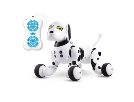 Animal Doméstico Electrónico Para Niños, Juguete Que Habla Del Perro Robot Teledirigido Inalámbrico Blanco Negro