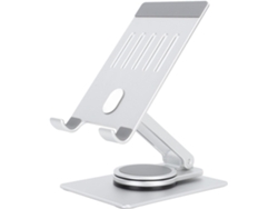 Soporte Plegable Para Teléfono Con Rotación De 360 Grados, De Aleación De Aluminio Plateado.