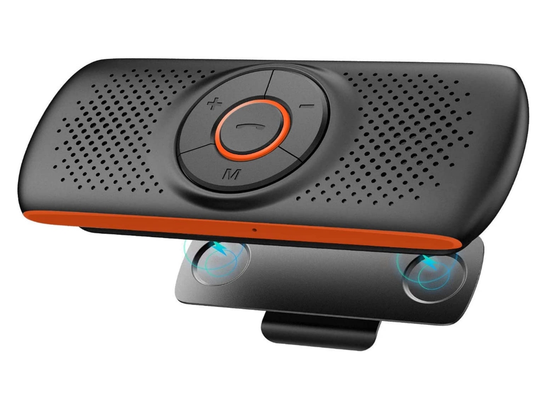 Coche Manos Libres Visera Bluetooth 4.2 Audio Manos Libres Tarjeta TF Reproductor de Música Inalámbrico YIZHOOD