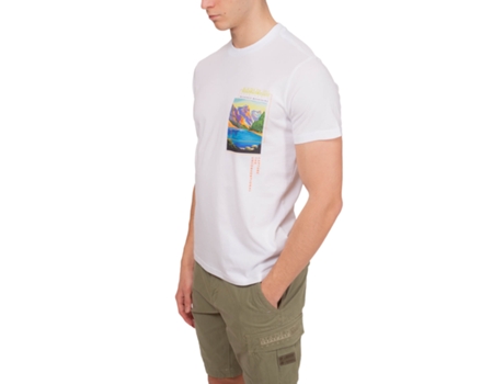 Camiseta de Hombre NAPAPIJRI Blanco (XL)