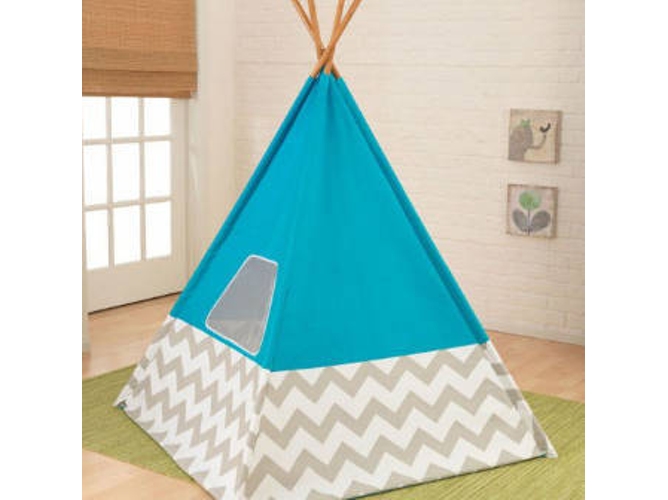 Kidkraft Deluxe Play teepee tienda cabaña india para niños interior y exterior aire libre con 162 cm altura color turquesa 223 00223