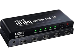 Divisor Hdmi 1x4 Musou 3d Distribuidor 1 Entrada 4 Salidas Soporte 4k Pc Xbox Hdtv Dvd Proyector Pantalla Multimedia Yizhood