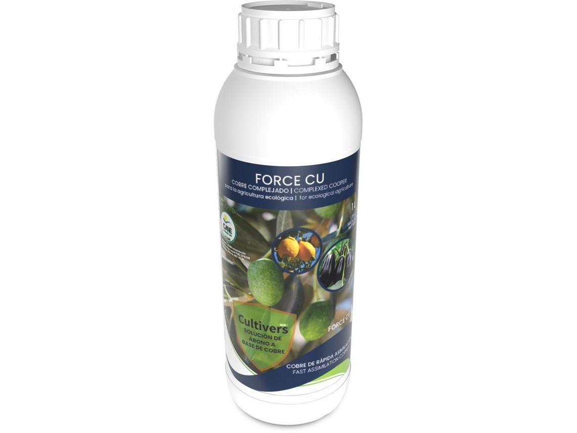 CULTIVERS Fertilizante Cobre Sistémico Ecológico 1 L Abono para la Mejora del Sistema de Defensa de la Planta