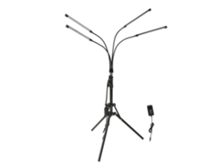 Lámpara de terapia infrarroja roja de 660 nm y 850 nm con soporte ajustable para el alivio del dolor y las molestias corporales, 4 cabezales.