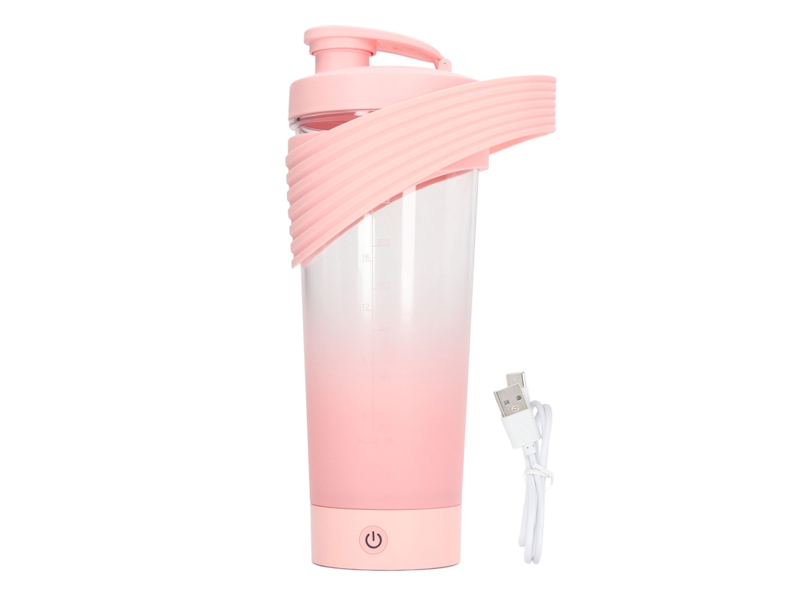 Potente botella mezcladora de silicona recargable por USB para café, leche y proteínas (800 ml)