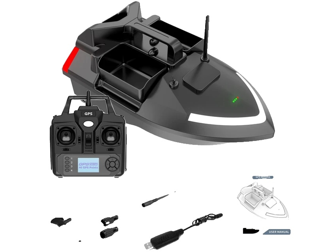 Barco de cebo con GPS, control remoto de 500 m, motor dual, V020 GPS 5200 mAh OEM
