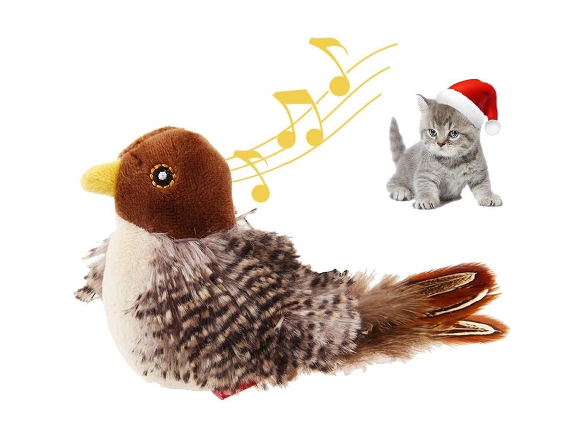 Juguete Interactivo Para Gatos Con Sonido De Ave Silbante Diseño Realista Estimulación Mental Y Física