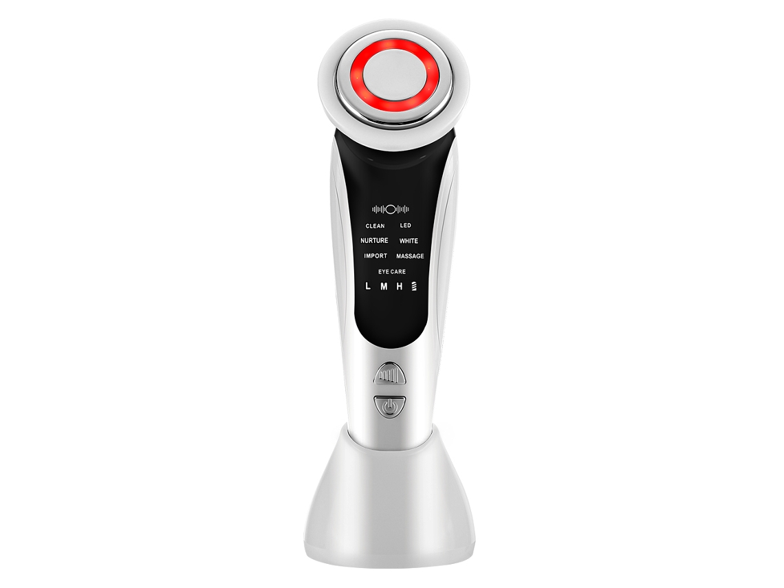 Masajeador facial MDUG con luz LED, vibración y terapia de calor para el cuidado de la piel