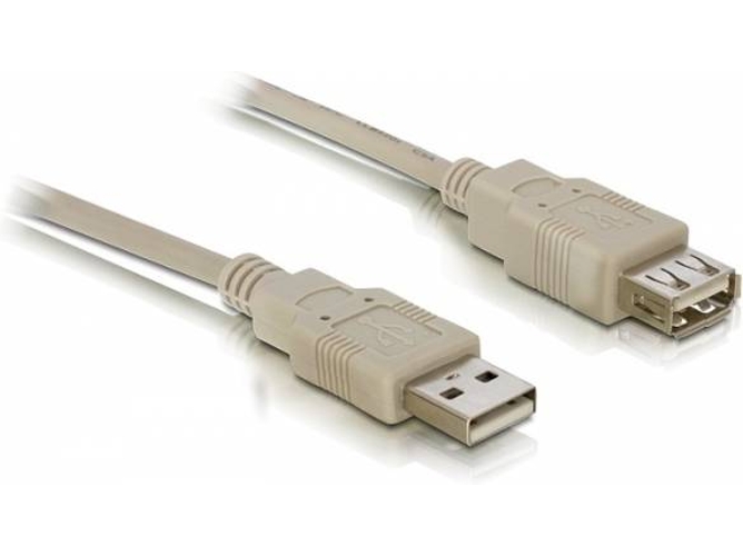 Cable USB DELOCK USB A/USB A 3 m Macho/Hembra Gris