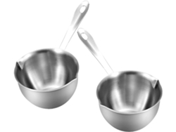 2 Piezas, Té, Pp, 2 Piezas De Olla De Acero Inoxidable, Mini Cacerola Para Aceite Y Leche Con Doble Pared