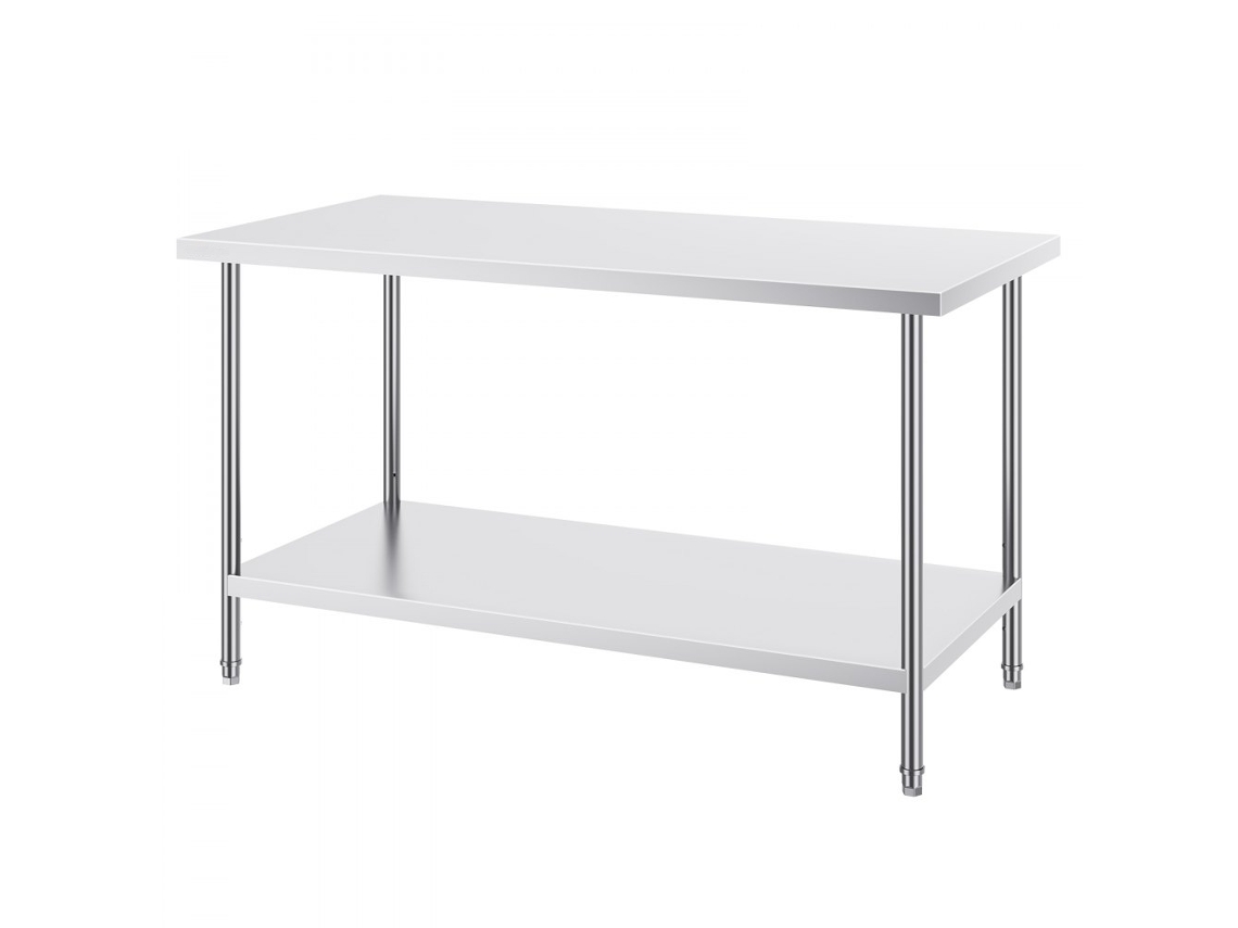 Mesa de trabajo y centro de preparación de acero inoxidable Tekmaquinas con altura ajustable