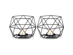 Portavelas, Soporte Geométrico De Metal Para Velas De Té Y Velas Cilíndricas, Centros De Mesa Para Bodas